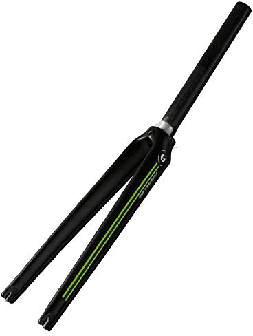 SLRMKK Forcella Ammortizzata per Bici, Forcella Anteriore per Mountain Bike 700 * 23C, Forcella Anteriore per Bicicletta Fibra di Carbonio/Forcella del Freno C della Bici da Strada/Tubo Dritto 28