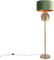 Qazqa - Landhaus I Vintage Vintage Gold I Messingene Stehlampe mit grünem Samtschirm - Botanica I Wohnzimmer I Schlafzimmer - Stahl Länglich - LED geeignet E27
