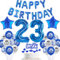 Blau Luftballon 23. Geburtstag mann deko Folienballon 23 Geburtstags mann party dekorationen happy Birthday Girlande Banner Blau Geburtstagsdeko 23 jahre mann Ballon deko 23. Geburtstag Männer