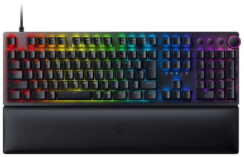 Razer Gaming Keyboard, Huntsman V2 JP Clicky Optical Switch, Japanese, JP Array, Optical Switch, Clicky Feel, Silent, Double Shot PBT, Key Cap, Wrist Rest, Chroma RGB, RZ03-03931500-R3J1 Black