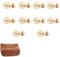 Taschenfüße Taschenfüße zum Schrauben Schraubkappe Nieten Fuß Nieten Legierung Cone Studs Punk Nieten 10 Stück Flachkopf Nieten für Tasche Schuhe Kleidung Gürtel Geldbörse Handtasche Dekoration