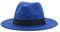 QBQZXAOSOWH Fedora Trilby Fedora-Hüte Für Frauen 9,5 cm Breite Krempe Kleid Männer Mützen Filzhut Panama Kirche Hochzeitsband Band Männer Hut 56-58 cm Blau