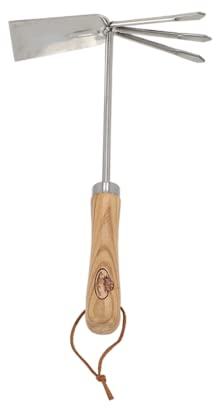 Esschert Design Doble Azada, Metal y Madera, 7 x 2.9 x 11.8 pulgadas