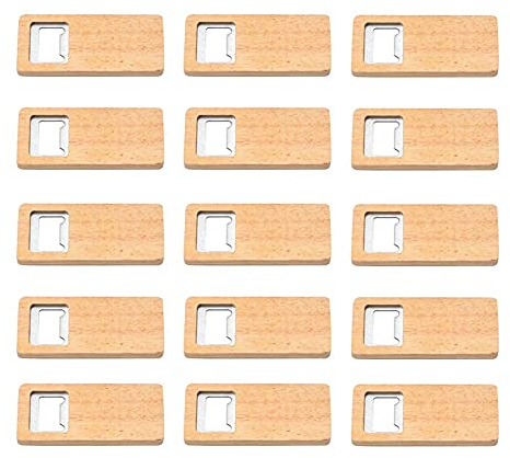 Toranysadecegumy 15Pcs Wood Beer Bottle Opener Wooden Handle Corkscrew Steel Openers Bar Kitchen Accessories Party Gift