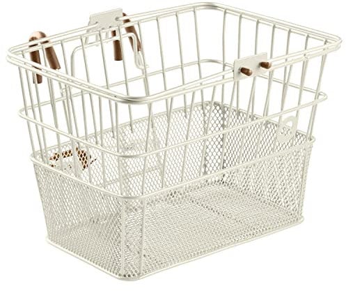 Retrospec Apollo Abnehmbarer Vorderradkorb aus Stahl mit integrierten abnehmbaren Haken und integriertem Griff, einfache Montage und Tragbarkeit für Fahrräder, Eierschale