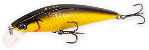 FISHN GRUMPY Puncher Wobbler, Floating, Gewicht: 11.8g, Länge: 8.5cm, Kunstköder/Angelköder zum Angeln auf Raubfische wie Zander, Hecht, Barsch, Forelle (GOLDEN RUDD)