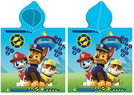 Poncho Paw Patrol 50 x 100 cm, 240 g, Mikrofaser