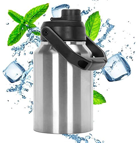 shangjia Gallone,Weithals-Edelstahl-Vakuum-Wasserflasche | Vakuumisolierte Kanne Doppeldecker für Kaltgetränke für Par, Wandern, Camping