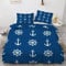 ROUSKI Bettwäsche Maritim 200x200 cm 3teilig 100% Leicht Mikrofaser Bettbezug Anker Roulette Bettbezüge mit Reißverschluss 3D Motiv Zimmer Dekor Bettwäsche-Sets mit 2 Kissenbezüge 80x80
