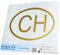 INDIGOS UG Auto Aufkleber Auto - 200x127 mm - Schweiz CH - Gold - Selbstklebender Sticker für Auto, Fenster, Bus oder LKW - UV-beständig & wetterfest
