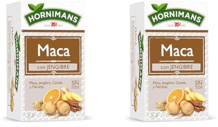 Hornimans Infusión de Maca con Jengibre 100% Natural | 20 bolsitas | Sin Teína (Paquete de 2)