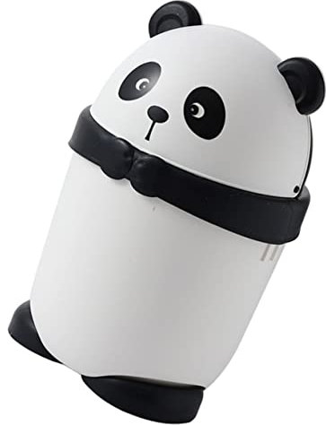 Milisten Poubelle Miniature De Bureau Avec Couvercle Poubelle De Dessin Animé Pour Chambre De Garçon Fille Panda