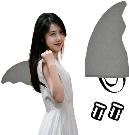 picoggo Haifischflossen-Kostüm – Tauchen Sie ein in Spaß mit diesem flossenen, griffigen Accessoire, graues, leicht zu tragendes Hai-Spiel-Kostüm-Requisiten