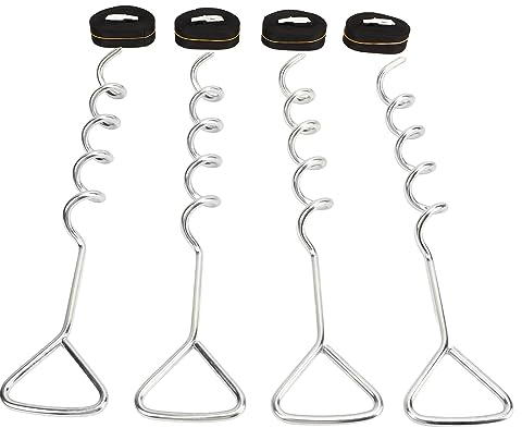 Verdant Touch Trampoline Stakes Anchors Trampoline Anchor Kit, Heavy Duty Corkscrew Shape Steel Spiral Trampoline Anchor Wind Stake, Outdoor Trampoline Ground Anchors