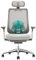 COLAMY Ergonomic Mesh Office Chair, High Back Computer Executive Desk Chair with Adjustable Headrest and 4D Arms, Slide Seat, Tilt Lock, Light Grey