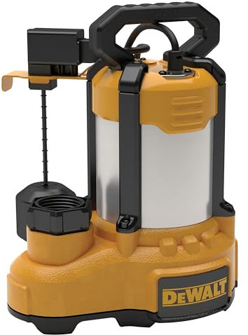 DEWALT DXWP62583 1/2-HP Stainless Steel/Cast Iron Submersible Automatic Sump Pump - Vertical Float