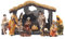 Weihnachtskrippen Traditioneller Krippenstall Mit 11 Figuren Krippen Figuren Und Nativity Scene Krippefiguren Set Weihnachtsfiguren Aus Harz Tischkrippe Figur Maria Josef Jesukind Im Stall