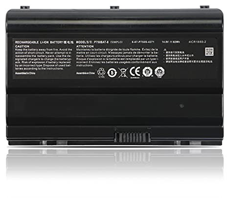 82Wh P750BAT-8 Laptop Akku für Clevo P750ZM-G P750DM-G P750DM2-G P751DM-G P750DM3-G P751ZM P751DM2-G P770ZM-G P770DM-G P771ZM P771DM P775DM3-G P775TM1-G Sager NP9752 NP9755 NP9758 NP9778 Hasee GX8 ZX7