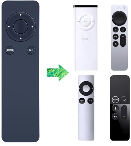 Replacement Remote Compatible with Apple TV 4K 1 2 3 A1427 A1469 A1378 A1294 MD199LL/A MC572LL/A MC377LL/A MM4T2AM/A MM4T2ZM/A MacBook iPhone Dock Music System