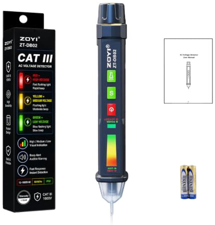ZOYI ZT-DB02 LED-Taschenlampe für Elektriker: NCV Induktiver Kopf, Signalanzeige, Empfindlichkeitsschalttaste, wasserdicht
