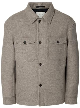 SELECTED HOMME Male Shacket Wollmix | Shacket