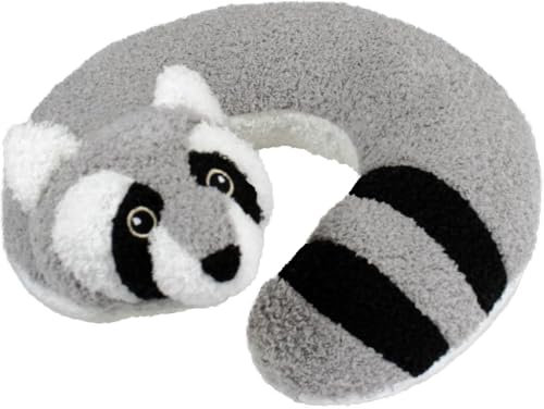 Delindo Lifestyle Nackenkissen Milo, Kinder ab 3 Jahre, Nackenhörnchen im Plüsch-Design, weich gepolstert, Reisekissen für Auto und Flugzeug