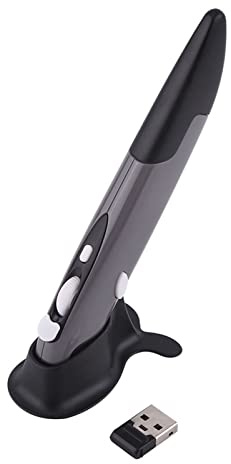 BAFOVY Wireless Optical Pen Air Mouse, Adjustable DPI, Ergonomic Design, Ideal for Presentations and Handwriting Input (Grey)