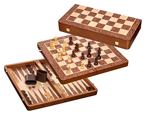 Philos 2520 - Schach-Backgammon-Dame-Set, Feld 50 mm, Königshöhe 88 mm