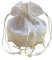 LadyMYP© Brauthandtasche, Brautbeutel mit Strasssteinen und Perlen auf Spitze, Hochzeit Kommunion (ivory(Elfanbern))