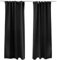 Victoria M. Aurora Verdunkelungsvorhang Blickdicht Thermovorhang mit Kräuselband, für Gardinenstangen und -schienen 140 x 245cm, Schwarz, 2er Pack