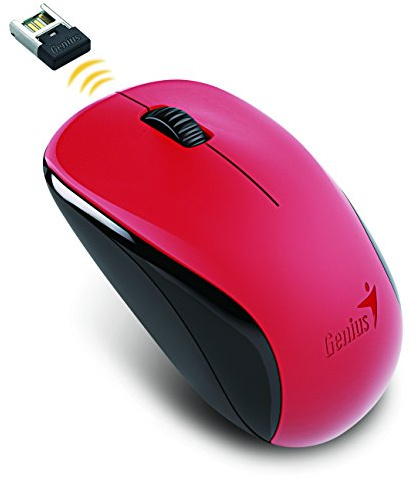Genius NX-7000 Maus, 1200 dpi, 2,4 GHz, BlueEye Sensor, USB, rot