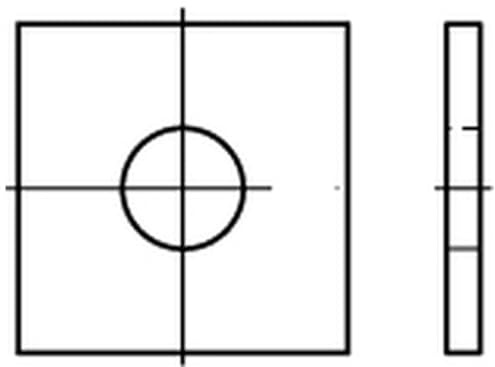 DIN 436 A 2 Scheiben, vierkant - Abmessung: 11x30x3 (100 Stück)