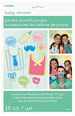Unique Party Fotoshooting-Requisiten für Baby Shower, 10 Stück (Einheitsgröße) (Bunt)