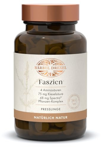 Faszien Tabletten, Collagen + Hyaluronsäure Bei Verspannungen Zerrungen Muskelkater (150 Stk) 100% Natürliche Herstellung Deutschland L-Arginin L-Glutamin Vitamin C Mehr Beweglichkeit BÄRBEL DREXEL®