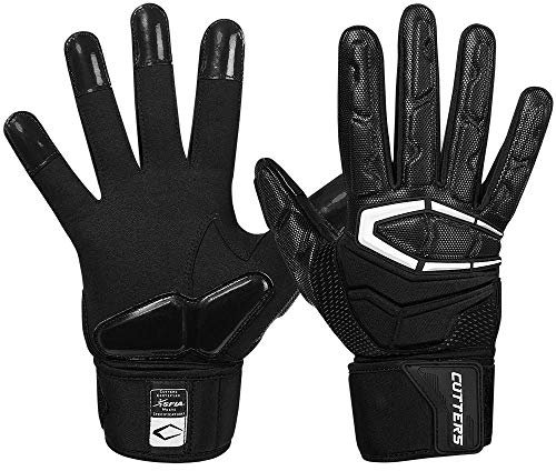 Cutters Gants de Football américain Force 3.0 Lineman S932 Noir