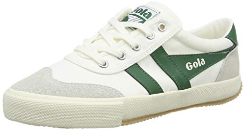 Gola Unisex Badminton Sneaker, Off White/Green, 41 EU