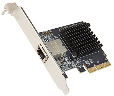 SYBA 1 Port 10 Gigabit Ethernet Network Card - PCIe x4 10Gb 10GBASE-T NIC AQTION AQC107-10Gbps Ethernet PCI-Express x4 Adapter, SD-PEX24055