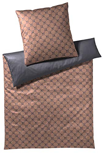 Joop! Wendebettwäsche Cornflower Double Mako-Satin Kupfer Größe 155x220 cm (40x80 cm)