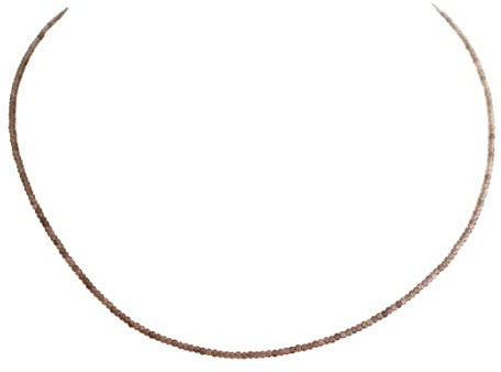 Rauchquarz Kette Edelstein fein geschlifen Collier ca. 44 cm