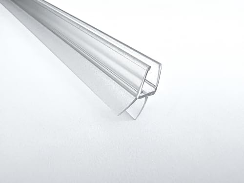 KRISTHAL Duschdichtung, Duschdichtlippe, Streifdichtung mit 12 mm Dichtlippe und kurzer Abtropfleiste, 200 cm, für 6 und 8 mm Glas universal, made in Germany, Art. Nr. 5102