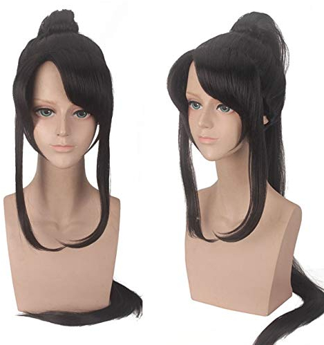 Lan Wangji Wei Wuxian Cosplay Perücke Halloween Anime Mo Dao Zu Shi Kunsthaar Jiang Cheng Wei Ying Lan Zhan Cosplay Perücken + Mütze One Size XUE YANG