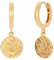 NOELANI Damen Creolen vergoldet aus 925er Sterling Silber (2,4 cm), Gold, Kommt in Schmuck Geschenk Box, 2030122