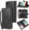 nancencen Handyhülle Kompatibel mit Apple iPhone 7/8 / SE 2020, Lederhülle Flip Cover Brieftasche Hülle Kreditkartenschlitz (9 Karten) für Apple iPhone iPhone SE 2020 Schutzhülle -Schwarz