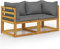 Festnight Gartenlounge Loungemöbel Terrasse Gartenmöbel Set Holz Garten Lounge Sofa Outdoor Couch Set Sitzgruppe Garten Sofagarnitur Terassenmöbel Massivholz