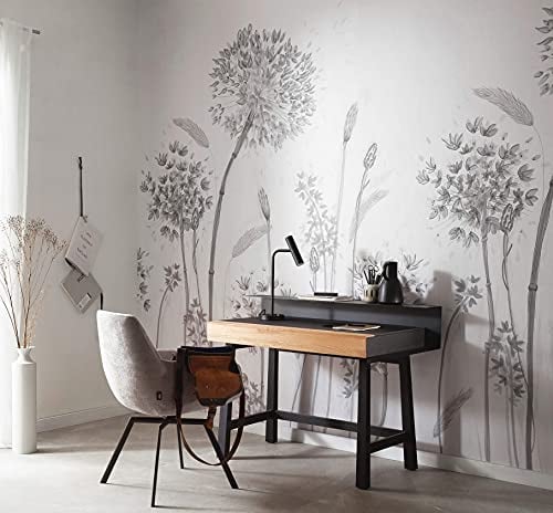 NEWROOM Vliestapete [ 2,70 x 2,12m ] großzügiges Motiv - kein wiederkehrendes Muster - nahtlos große Flächen möglich - Fototapete Blumen Wiese Pusteblume Made in Germany