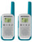Motorola Solutions, FRS portátil, T114, Talkabout, radios bidireccionales, funciona con pilas, 22 canales, 16 millas, blanco/azul, paquete de 2