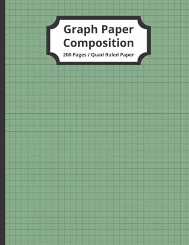 Graph Paper Composition Notebook: Grid Paper Notebook, Quad Ruled, 200 Sheets (Large, 8.5 x 11) (Graph Paper Notebooks)