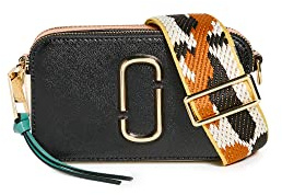 Marc Jacobs Damen Snapshot Crossbody Bag, Schwarz/Honey Ingwer Multi, Einheitsgröße