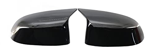 GSRECY Spiegelkappen Schwarz Glänzend M-Stil für X3 X4 G01 G02 2018 2019 2020 2021, X5 X6 X7 G05 G06 G07 2019 2020