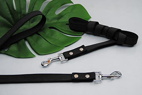 Leine gummiert 25mm x 1,5m ohne Schlaufe Grau Trainingsleine
